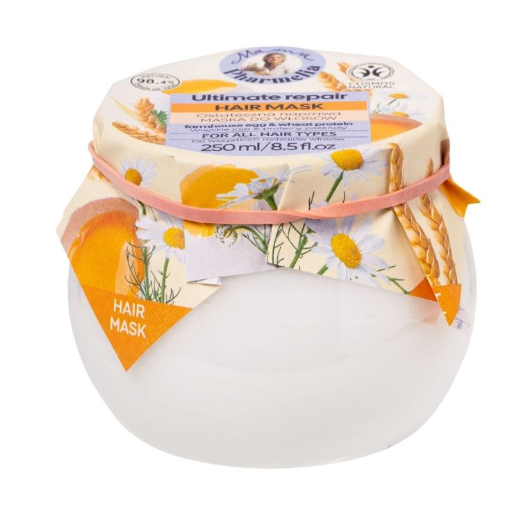 Kép Mama Pharmelia Ultimate Repair hajpakolás tojás- és búzaproteinekkel - 250 ml
