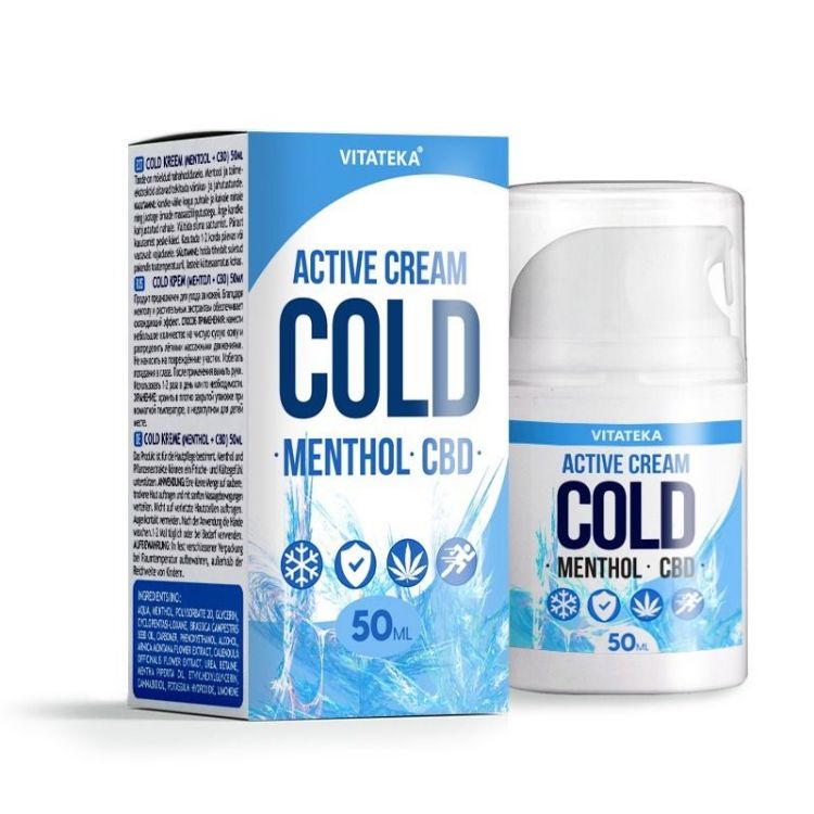 Kép Vitateka nyugtató hűsítő krém mentollal és CBD-vel – 50 ml
