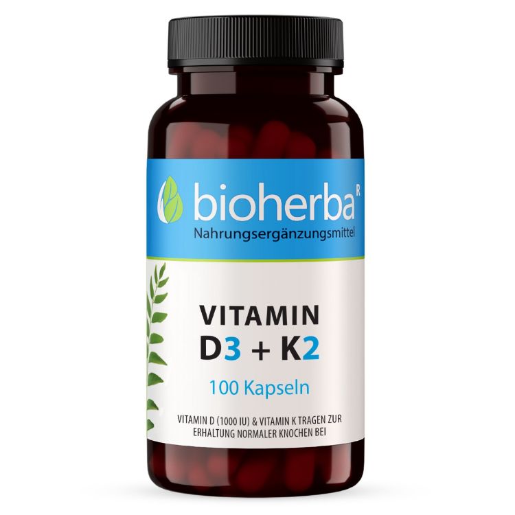 Kép Bioherba D3 + K2-vitamin – 100 kapszula