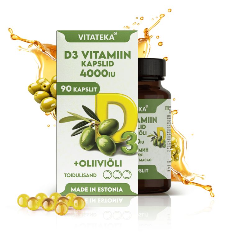 Kép Vitateka D3-vitamin 4000 IU olívaolajjal – 90 kapszula