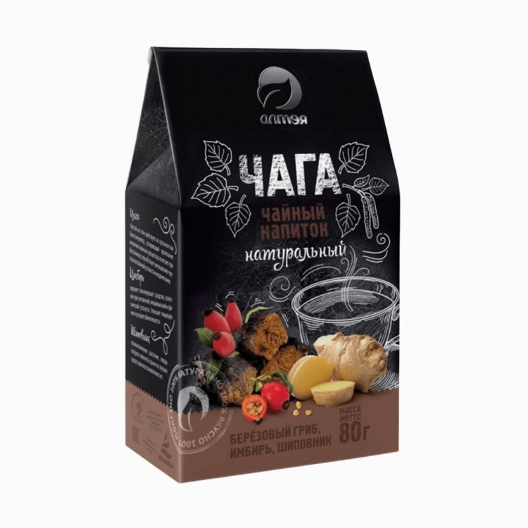 Kép Alteya chaga tea gyömbérrel és csipkebogyóval, szálas – 80 g