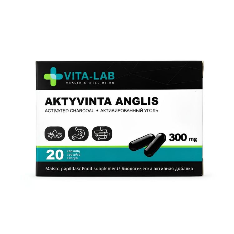 Kép Aktív szén 300 mg – 20 kapszula – VITA-LAB
