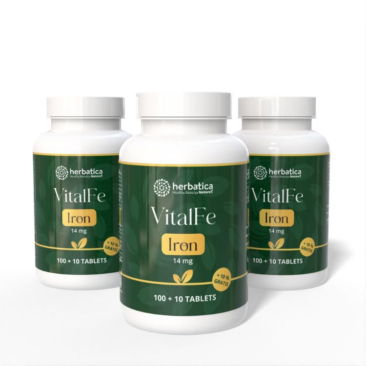 Kép Kedvezményes szett: 3x Vas 14 mg – 110 tabletta – Herbatica