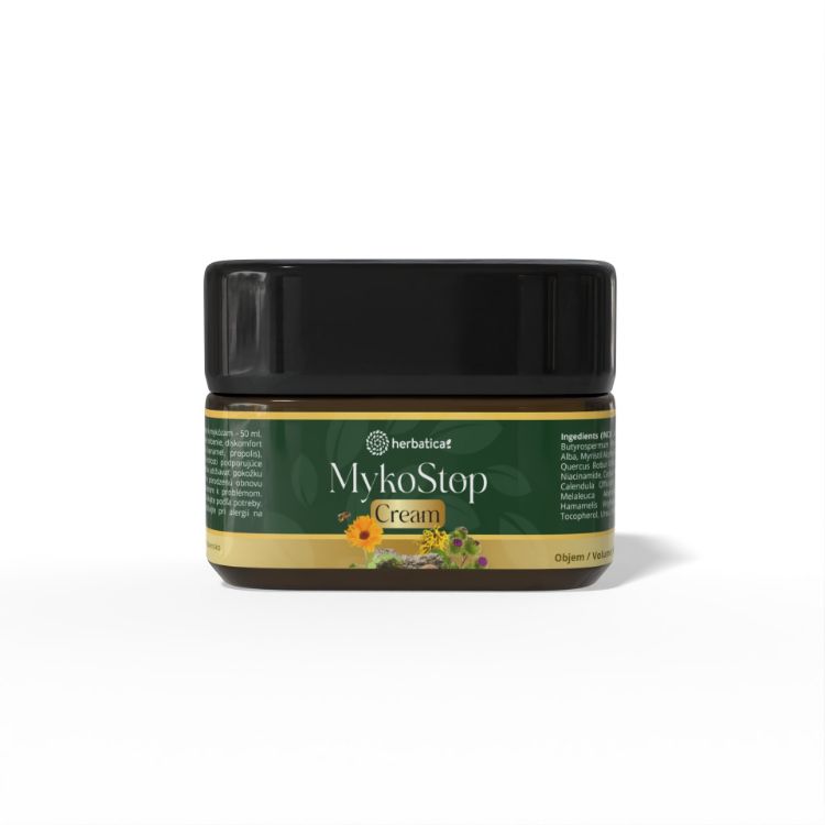 Kép Herbatica MykoStop Forte Cream regeneráló krém mikózisra hajlamos bőrre és körmökre – 50 ml