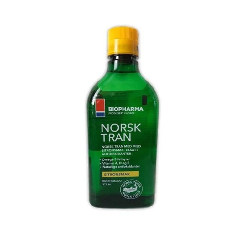 Kép Norvég halolaj természetes citromízzel – Norsk Tran – Biopharma – 375 ml Kötet: 375 ml
