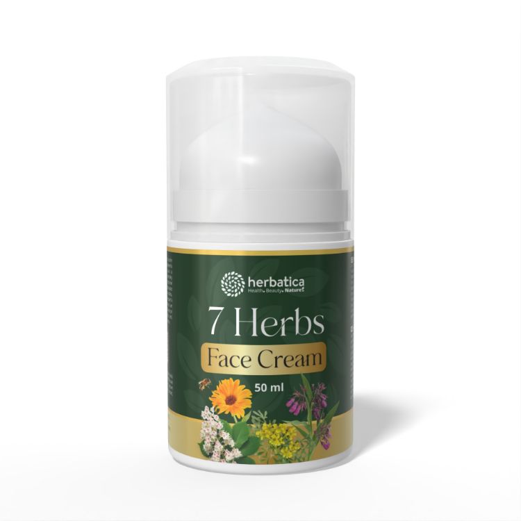 Kép Herbatica 7 Herbs Face Cream anti-age gyógynövényes arckrém kecskekolosztrummal és 7 gyógynövénnyel – 50 ml