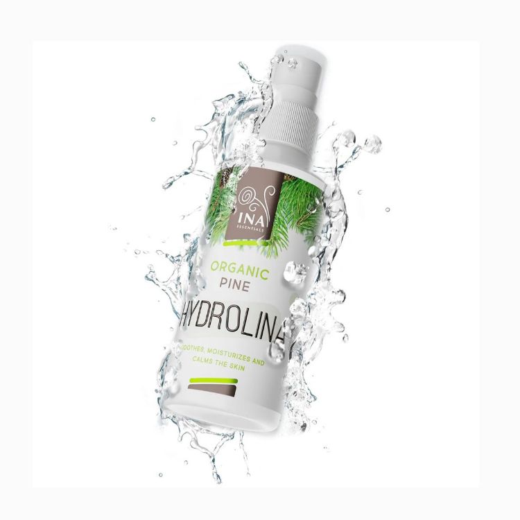 Kép HYDROLINA – organikus erdeifenyő-víz – láb- és körömápoló spray kellemetlen lábszag és izzadás esetén – 150 ml – INA Essentials