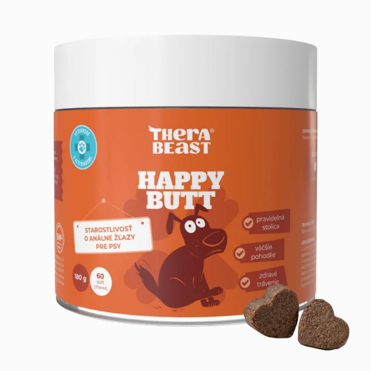 Kép Happy Butt – az análmirigyek és a megfelelő széklet támogatására kutyáknak – 60 db – Therabeast