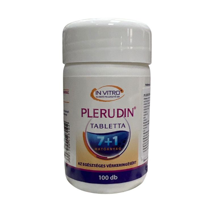 Kép IN VITRO Plerudin tabletta vitaminokkal – az egészséges vénákért, keringésért és a sejtek védelméért – 100 tabletta – InVitro