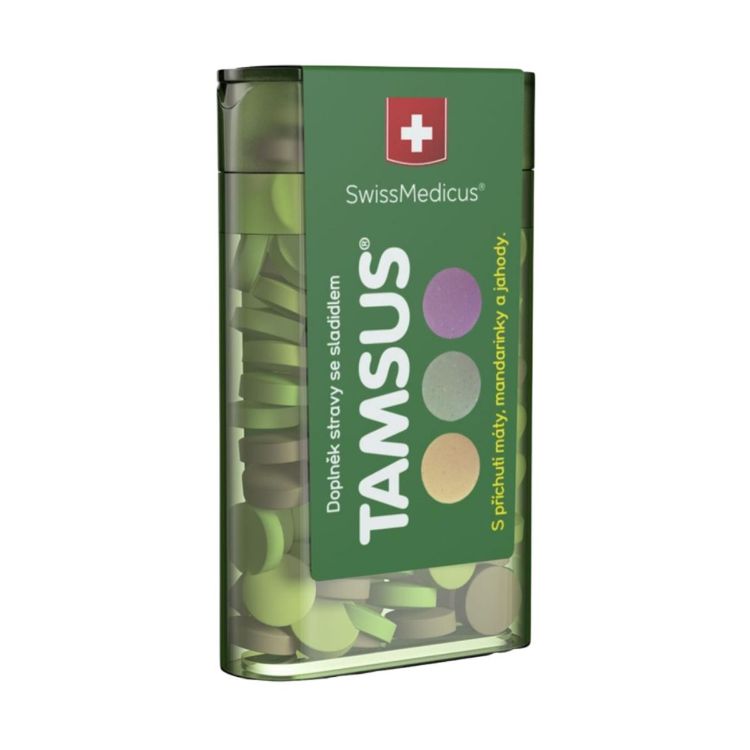 Kép SwissMedicus TAMSUS emésztést támogató pasztilla – 40 kapszula – Swiss Medicus