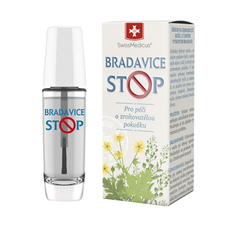 Kép BradaviceStop SwissMedicus – gyógynövényes szérum bőrkeményedésre és szemölcsre hajlamos bőrre, 10 ml