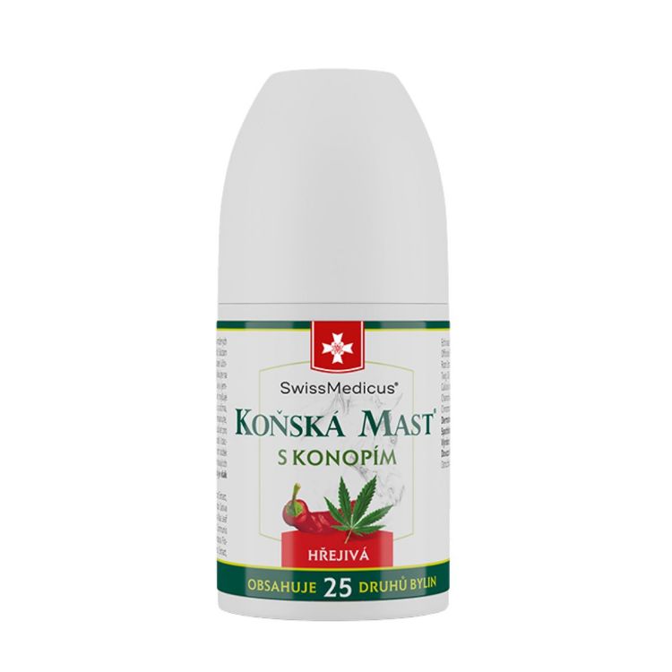 Kép SwissMedicus melegítő kenderes lóbalzsam ROLL-ON – 90 ml