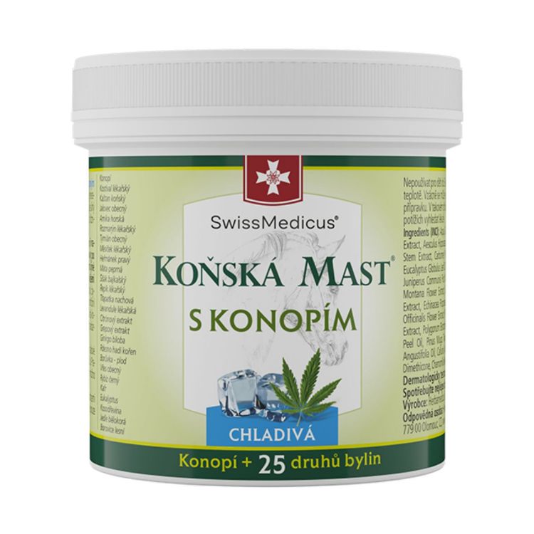 Kép SwissMedicus kenderes hűsítő lóbalzsam, 75 ml