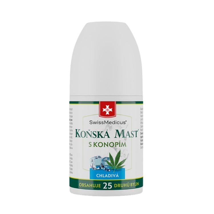 Kép SwissMedicus hűsítő kenderes lóbalzsam ROLL-ON – 90 ml