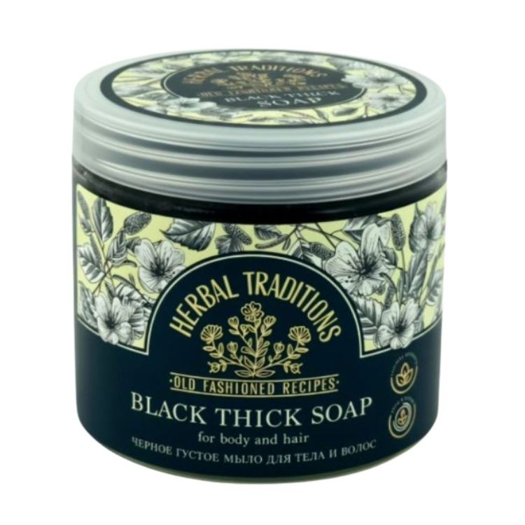 Kép Fekete sűrű szaunaszappan testre és hajra - 400 ml – Herbal Traditions