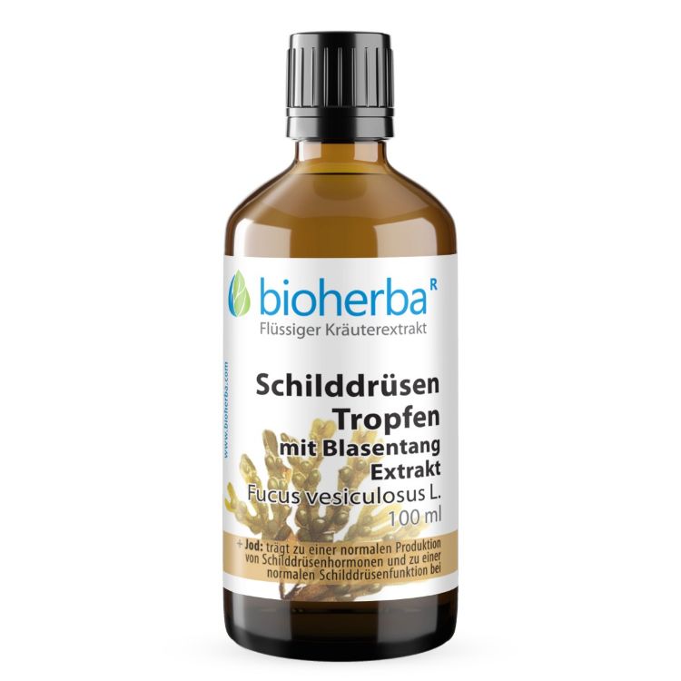 Kép Bioherba pajzsmirigy cseppek tengerialga-kivonattal – tinktúra – 100 ml