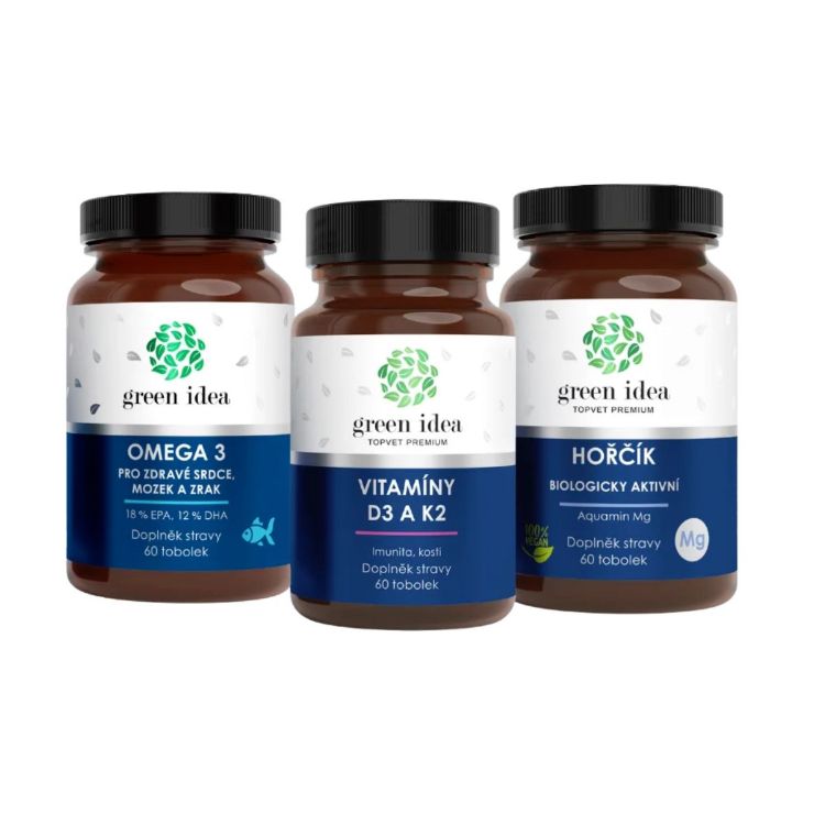 Kép Kedvezményes Vitalitás csomag: Magnézium + Omega 3 + D3- és K2-vitamin – Green idea