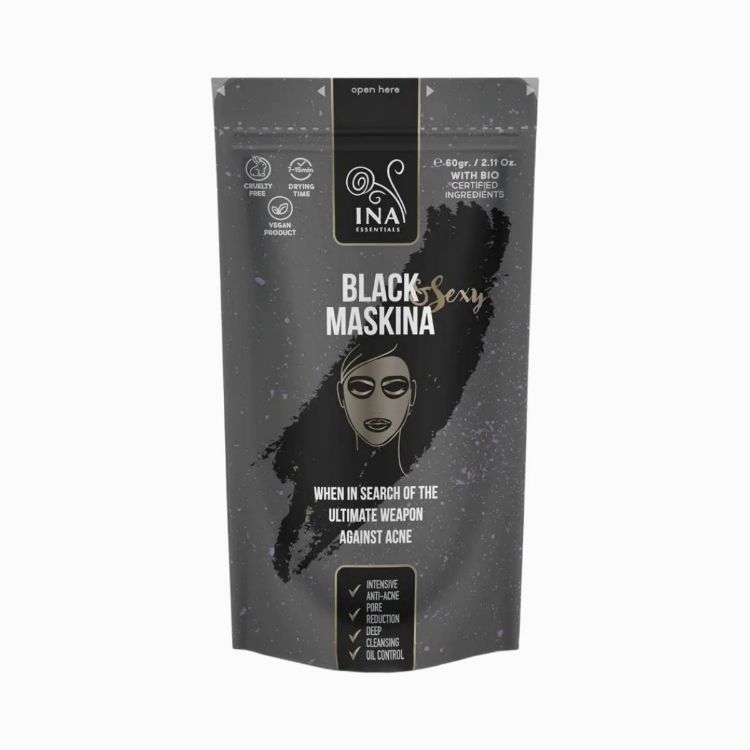 Kép INA Essentials Maskina fekete arcpakolás - 60 g