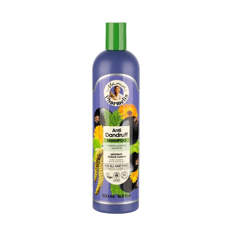 Kép Mama Pharmelia korpásodás elleni sampon nyírfával és fekete ribizlivel - 500 ml