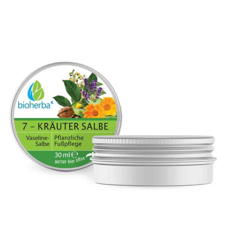 Kép Bioherba 7 gyógynövényes lábkenőcs vadgesztenyével és dióval – 30 ml