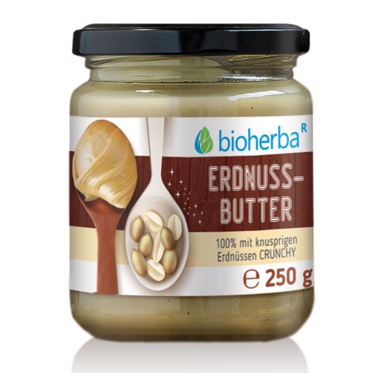 Kép Bioherba crunchy mogyoróvaj darabokkal – 250 g