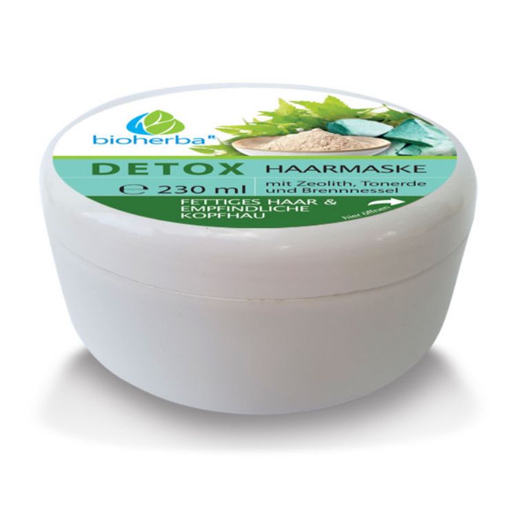Kép Bioherba Detox hajmaszk zeolittal, agyaggal és csalánnal zsíros hajra és érzékeny fejbőrre – 230 ml