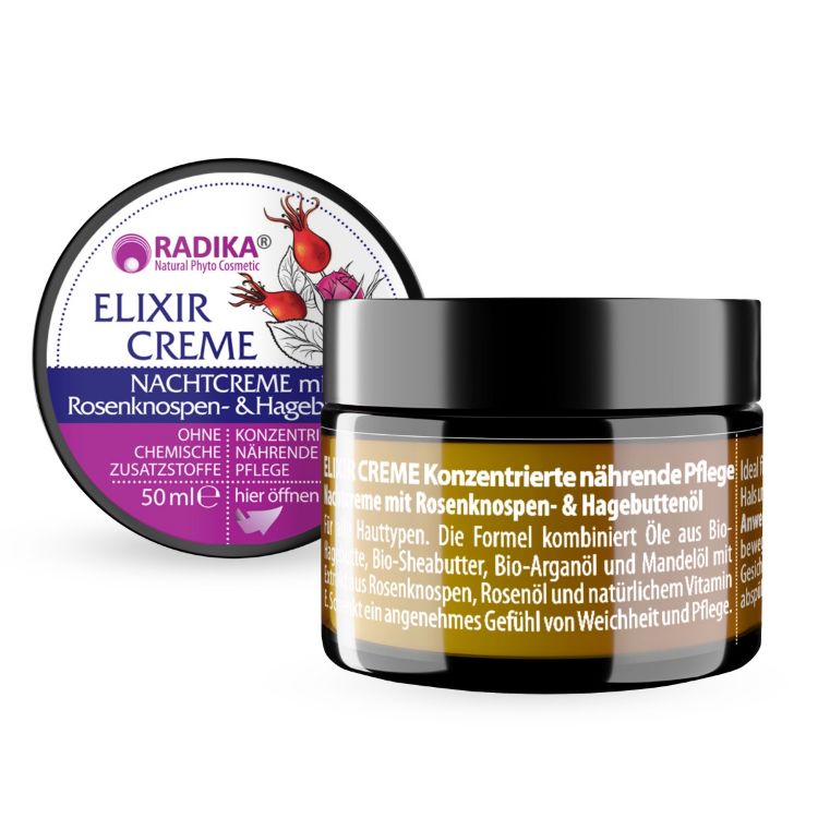 Kép Bioherba Elixír éjszakai krém rózsabimbóval és csipkebogyóolajjal - 50 ml
