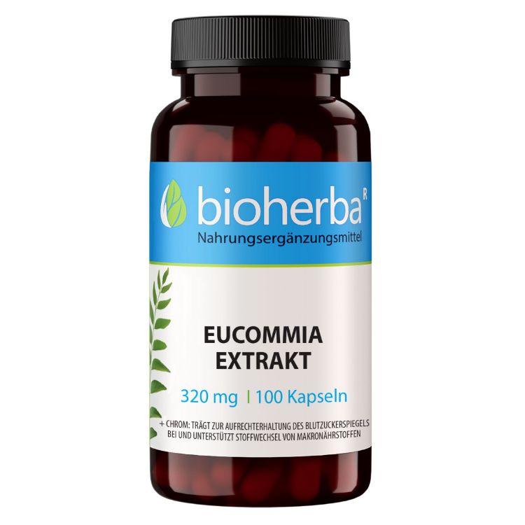 Kép Eucommia kivonat 320 mg krómmal – 100 kapszula – Bioherba