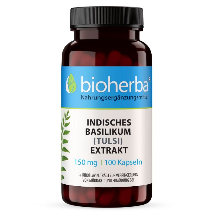 Kép Indiai bazsalikom (tulsi) kivonat 150 mg – 100 kapszula – Bioherba