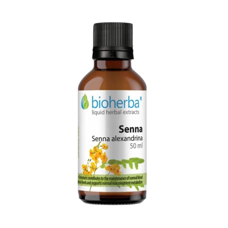 Kép Senna tinktúra cseppek krómmal - 50 ml - Bioherba