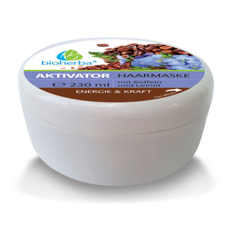 Kép Bioherba Aktivátor hajmaszk koffeinnel és lenolajjal – 230 ml