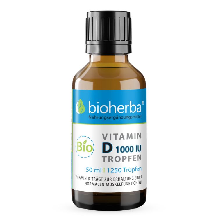 Kép D-vitamin cseppek 1000 NE (25 µg) - Bioherba