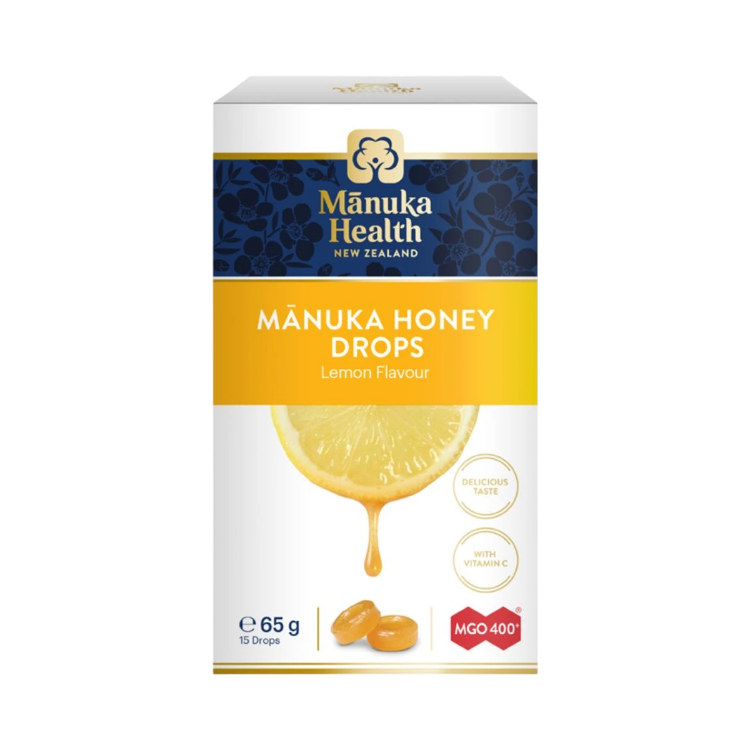 Kép Manuka Health Manuka mézes cukorkák MGO™ 400+ citrom ízben - 65 g Súly: 65 g