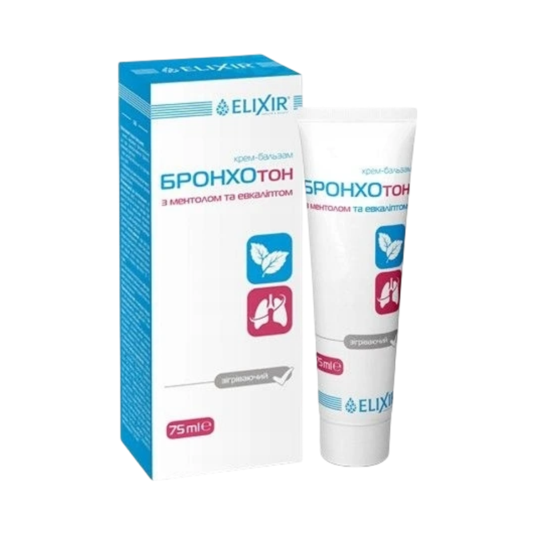 Kép Bronchoton krém-balzsam mentollal és eukaliptusszal – Elixir – 75 ml