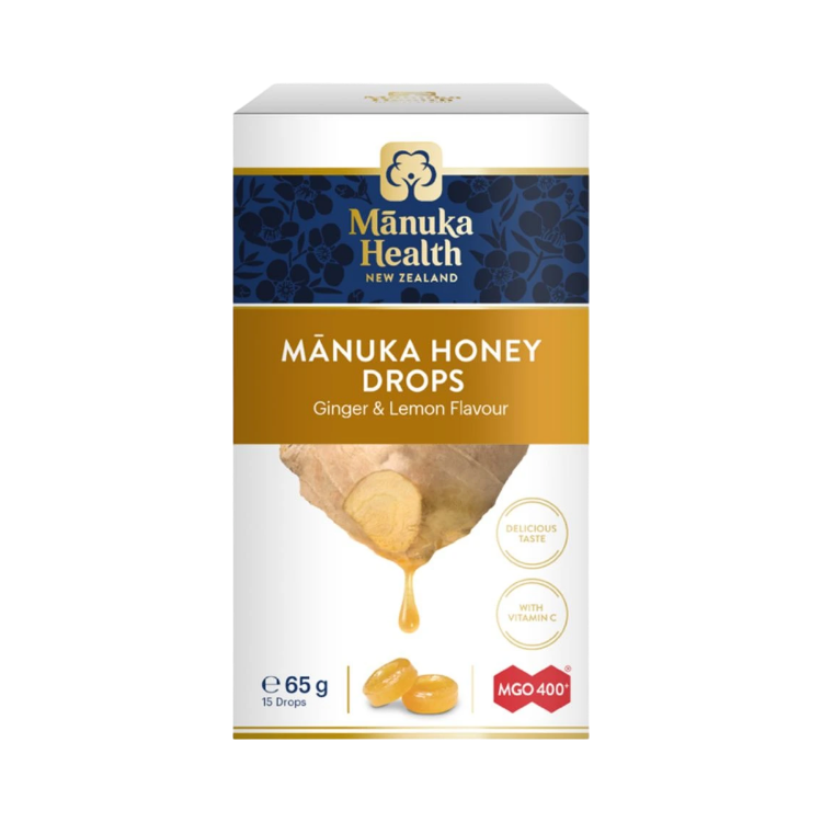 Kép Manuka Health Manuka MGO™400+ gyömbéres-citromos cukorkák, 65 g