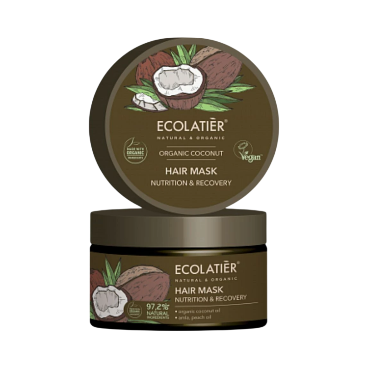 Kép EcoLatier Organic Kókusz hajmaszk – táplálja és regenerálja a hajat – 250 ml