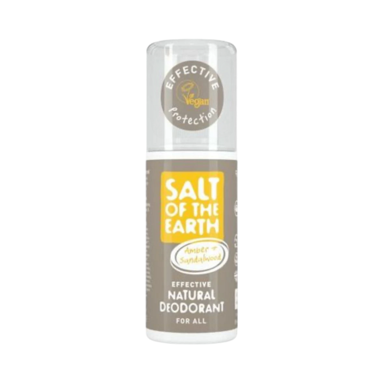 Kép Salt of the Earth természetes kristály dezodor spray – borostyán, szantálfa – 100 ml
