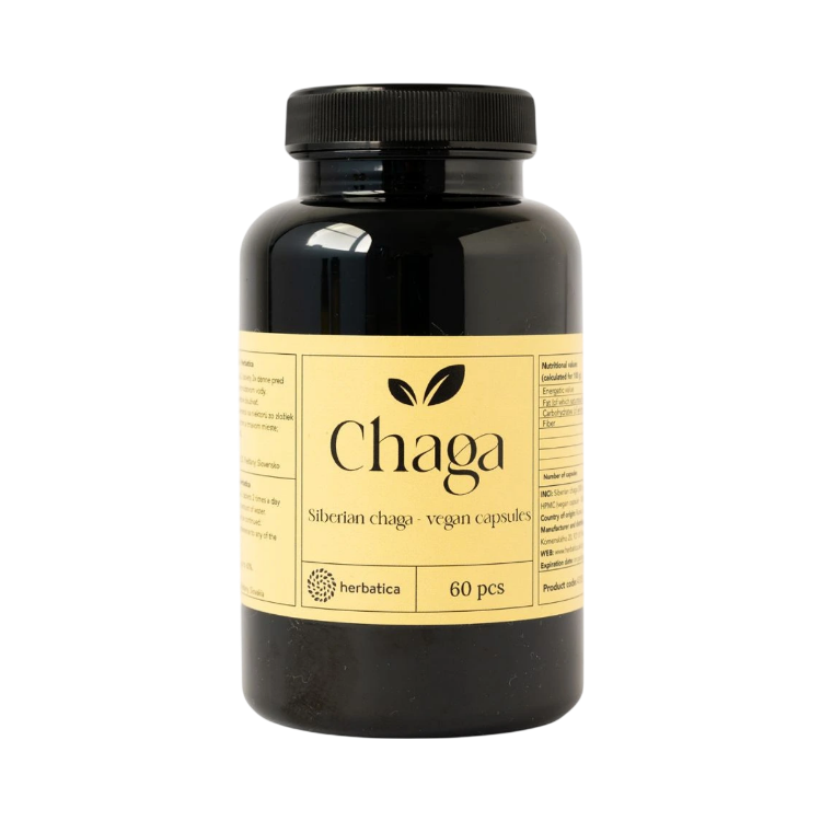 Kép Herbatica Szibériai chaga – 60 vegán kapszula (300 mg/kapszula)