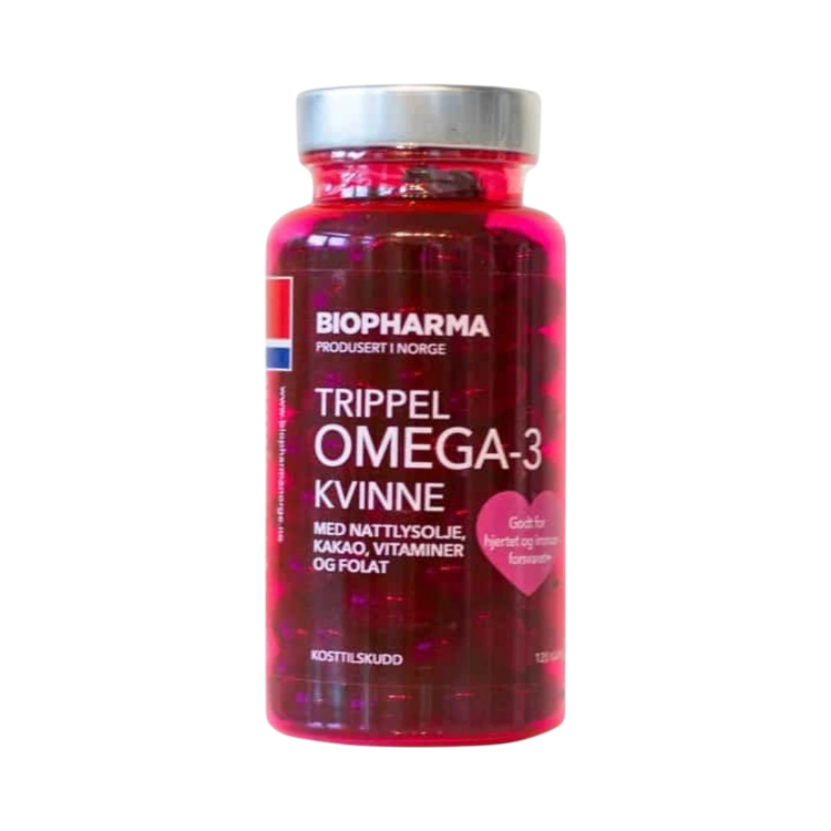 Kép Trippel OMEGA 3 Kvinne Kakao - Biopharma - 120 kapszula