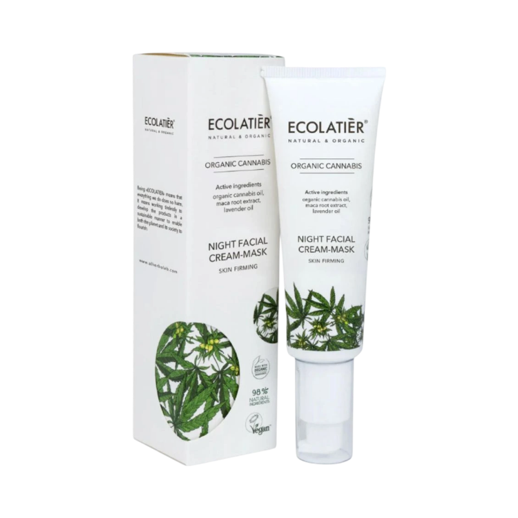 Kép Ecolatier Organic Cannabis feszesítő éjszakai arckrém/maszk - 50 ml