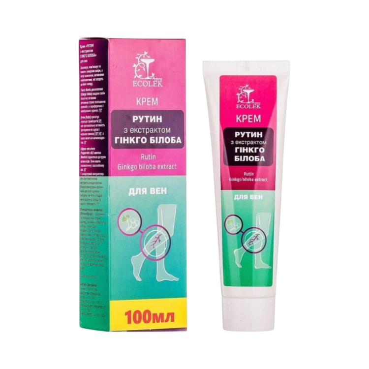 Kép Ecolek Rutin visszérkrém Ginkgo biloba kivonattal - 100 ml