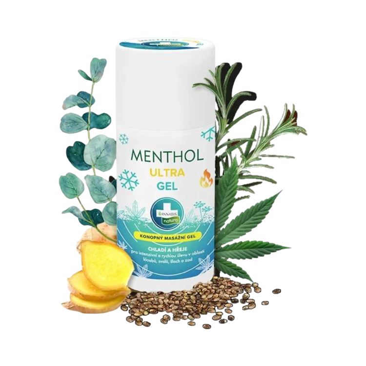 Kép Annabis MENTHOL ULTRA GEL – kenderes masszázsgél kettős hatással - 90 ml
