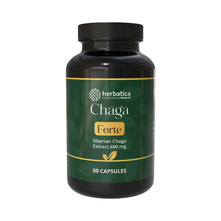 Kép Herbatica Szibériai chaga FORTE – 60 vegán kapszula (600 mg/kapszula)