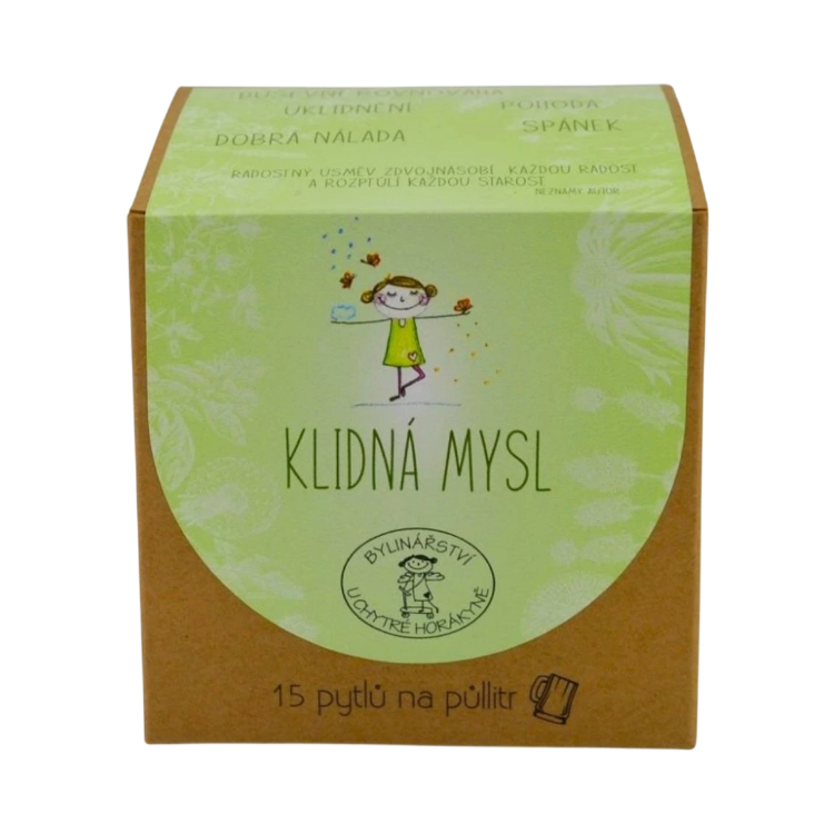 Kép „Nyugodt elme” filteres gyógytea – 45 g (15×3 g) - Bylinářství U Chytré horákyně