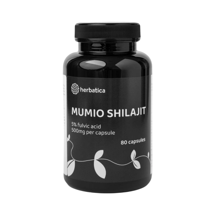 Kép Shilajit – tisztított prémium mumio (500 mg) – étrend-kiegészítő – 80 kapszula – Herbatica