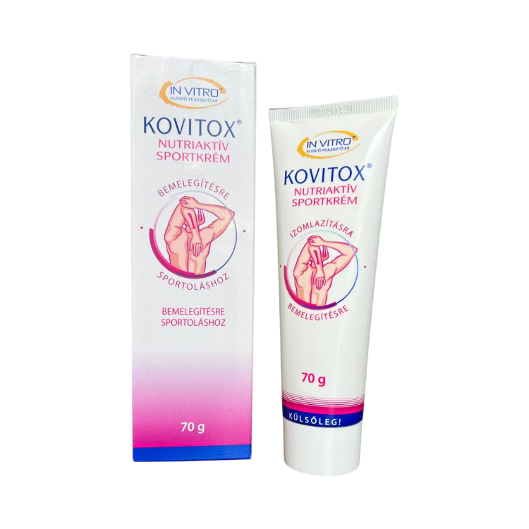 Kép IN VITRO Kovitox krém – merev izmok és igénybe vett ízületek ápolására – 70 g – InVitro