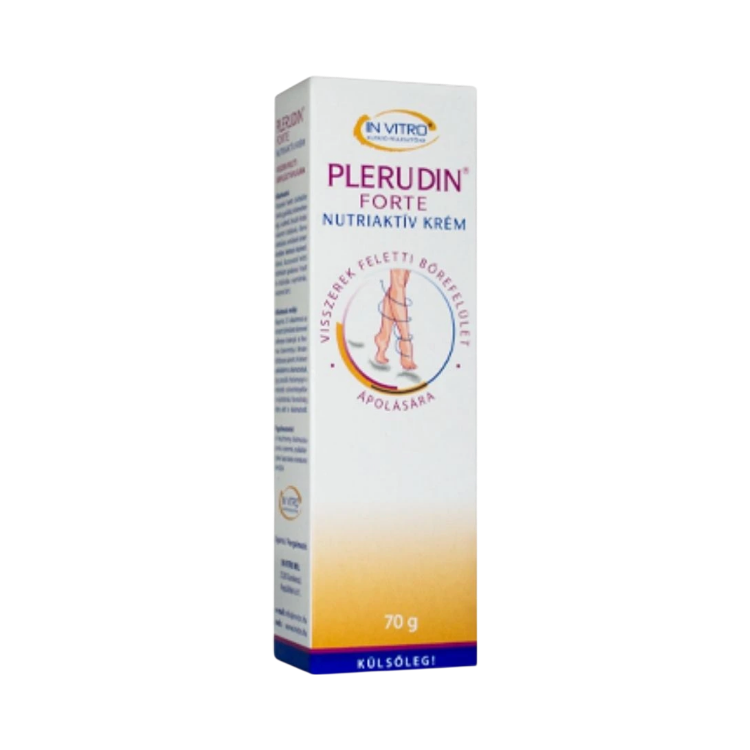 Kép IN VITRO Plerudin forte krém – intenzív ápolás visszér és véraláfutások esetén – 70 g – InVitro