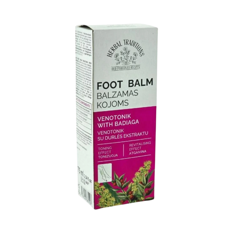 Kép Herbal Traditions gyógynövénykivonatos és badyagás lábápoló krém-balzsam – 75 ml