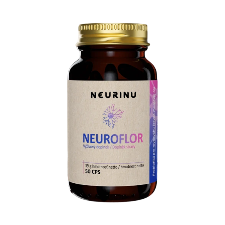 Kép NEURINU Neuroflor probiotikum a lelki egyensúly támogatására - 50 kapszula