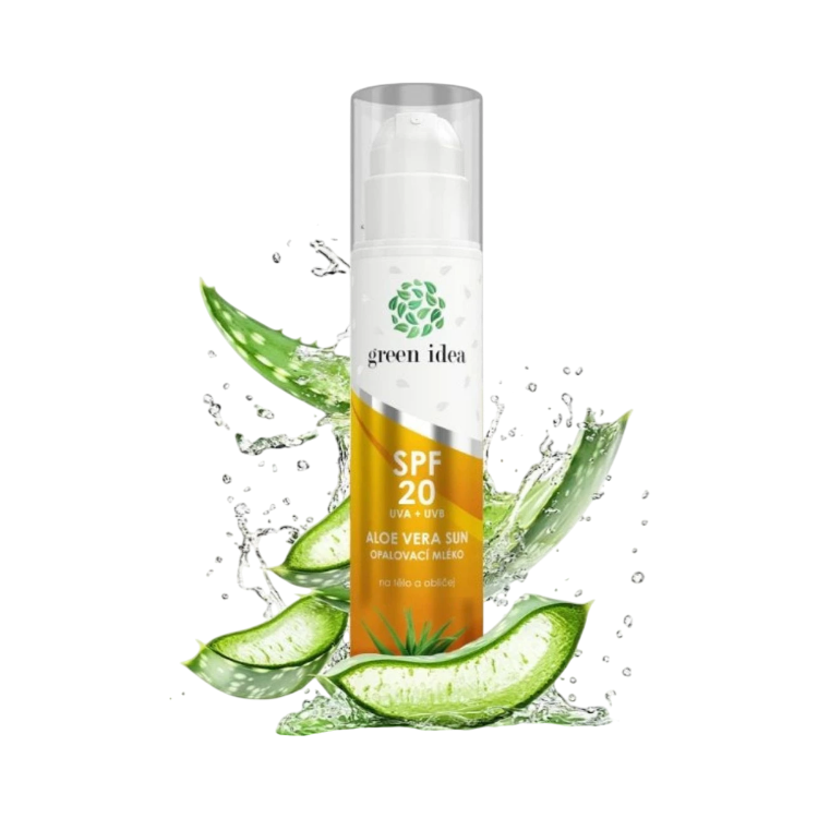 Kép Green idea Aloe vera naptej SPF 20, 200 ml